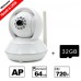 32GB TF Card and HD720P H.264 P2P WIFI Camera IP 1.0M Pixels PTZ IR Night Vision Wired or Wirless Camera WIFI